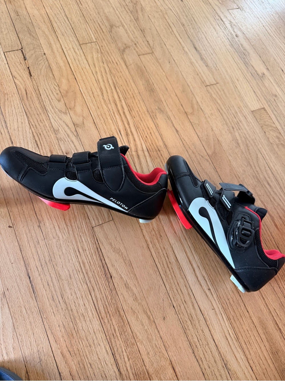 Peloton Black and Red Cycling Shoes